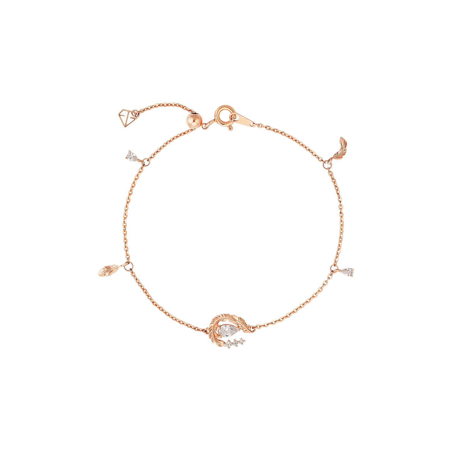 Lắc tay Vàng 14K đá CZ