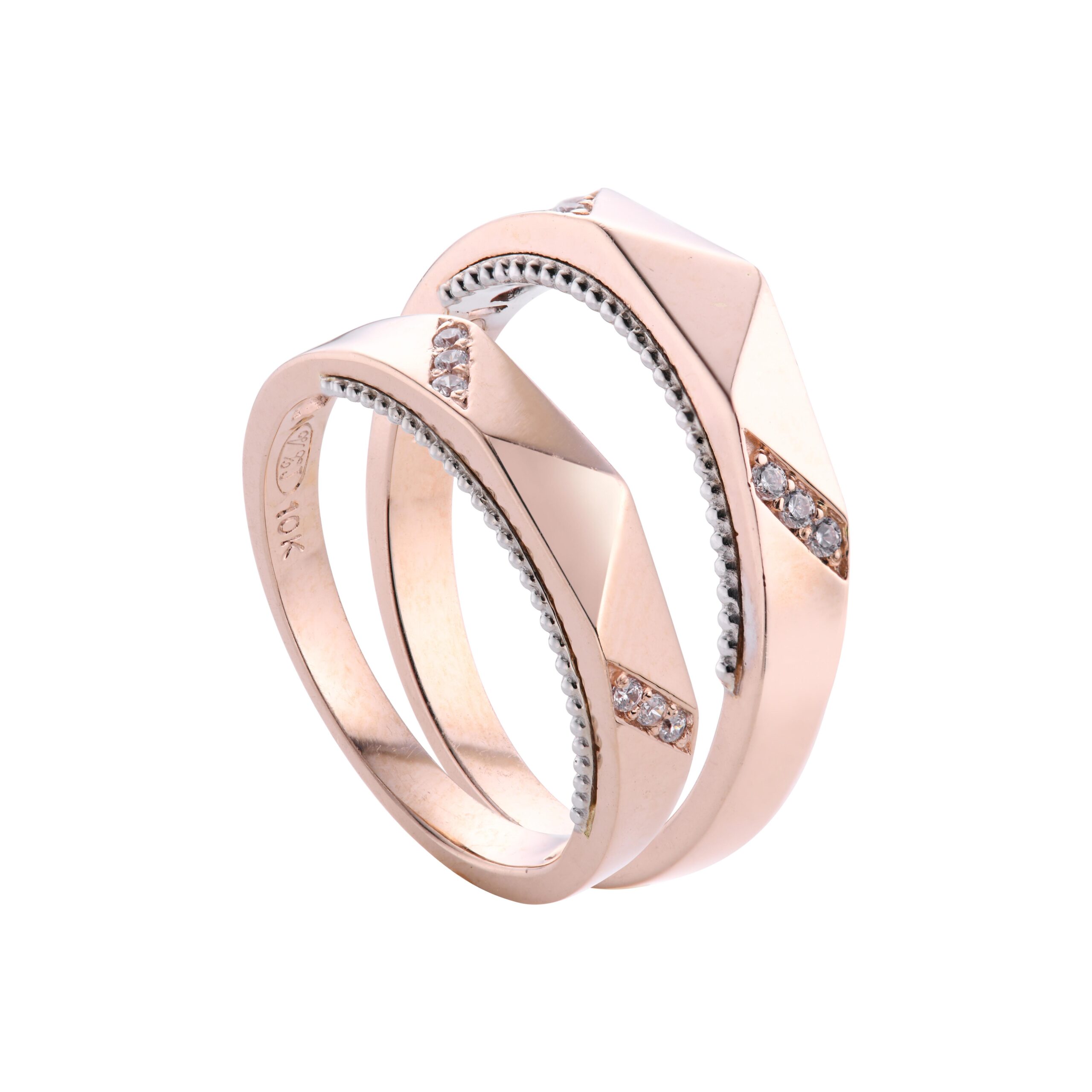Nhẫn cưới vàng 14k chạm khắc